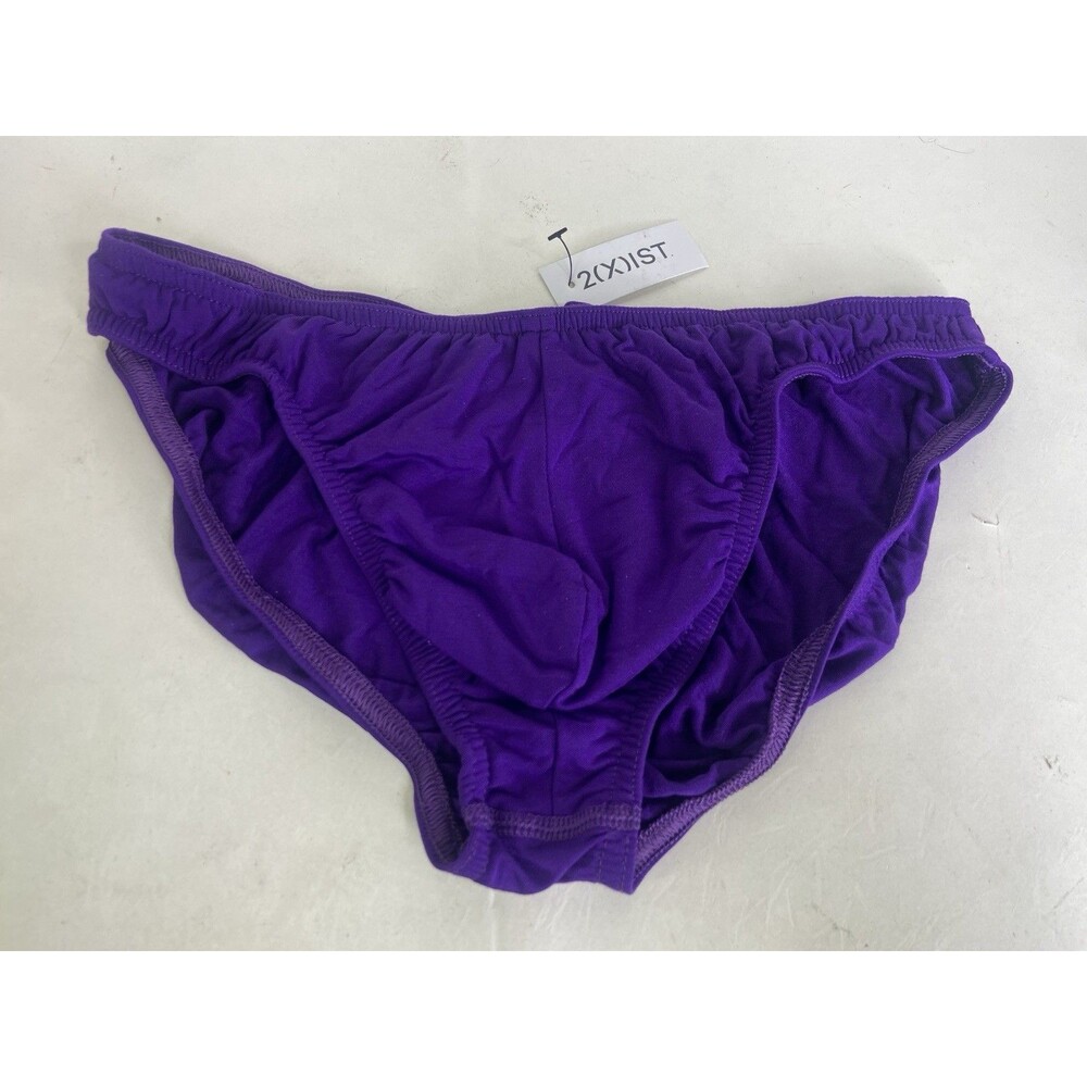 2xist Modal Luxe Hip Bikini Brief Underwear Acai Purple Mens Size M